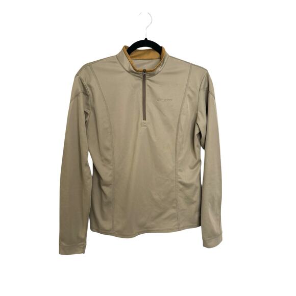 Arc’teryx Top Womens Medium Quarter Zip Base Layer Pullover Taupe Lightweight - Picture 1 of 5
